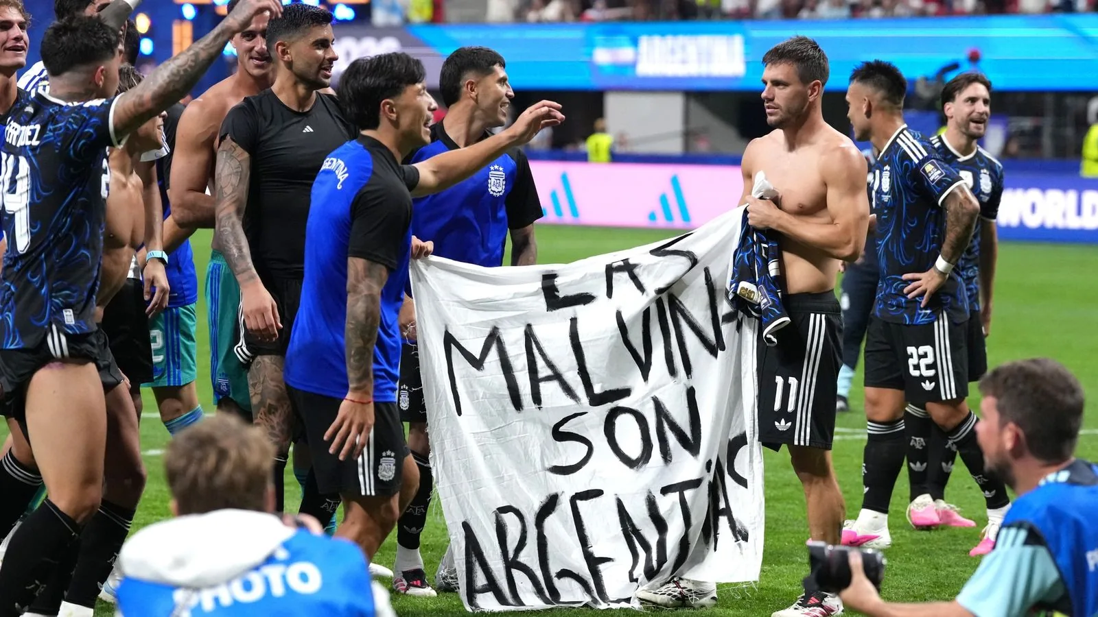 Fifa opens disciplinary proceedings against Argentina over Falklands banner and final chaos